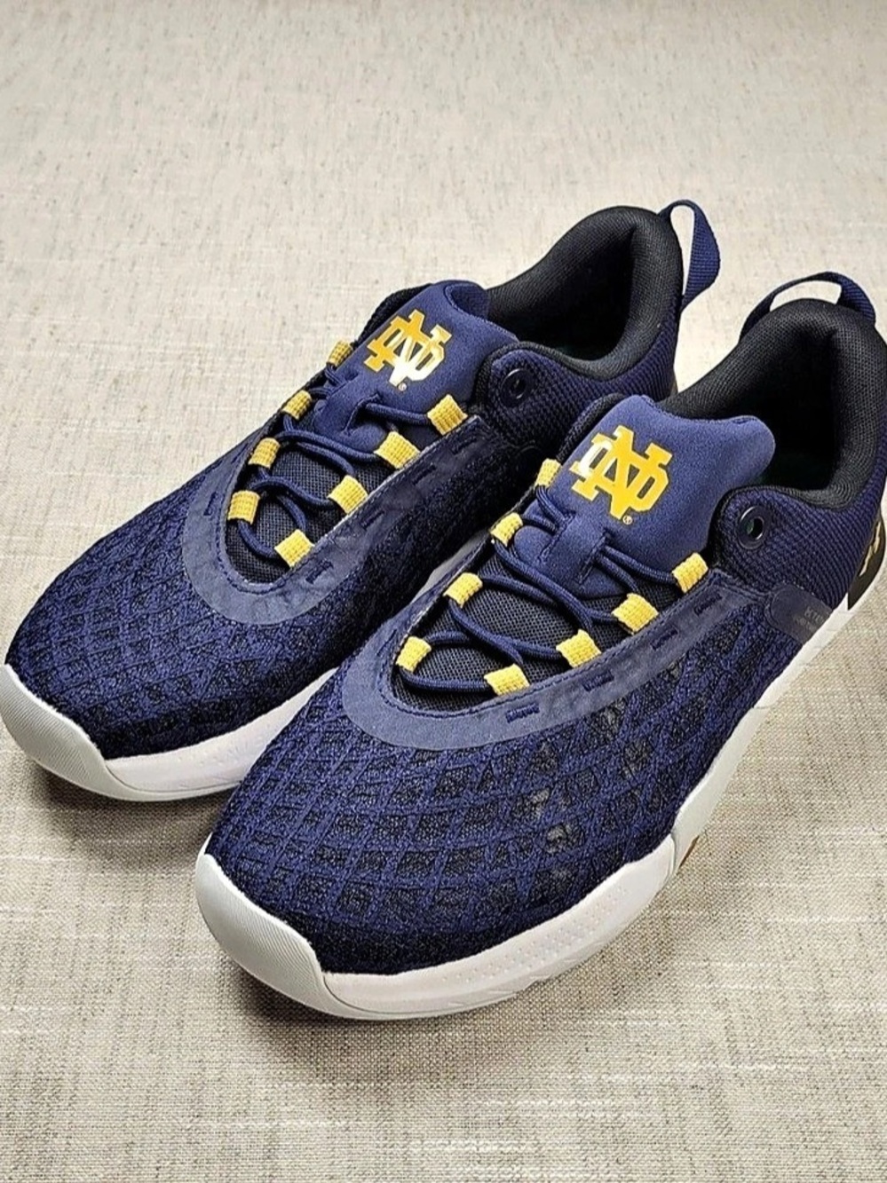Under Armour Tribase Reign 6 Men's Athletic Shoes Blue & Yellow US 12.5 Like New